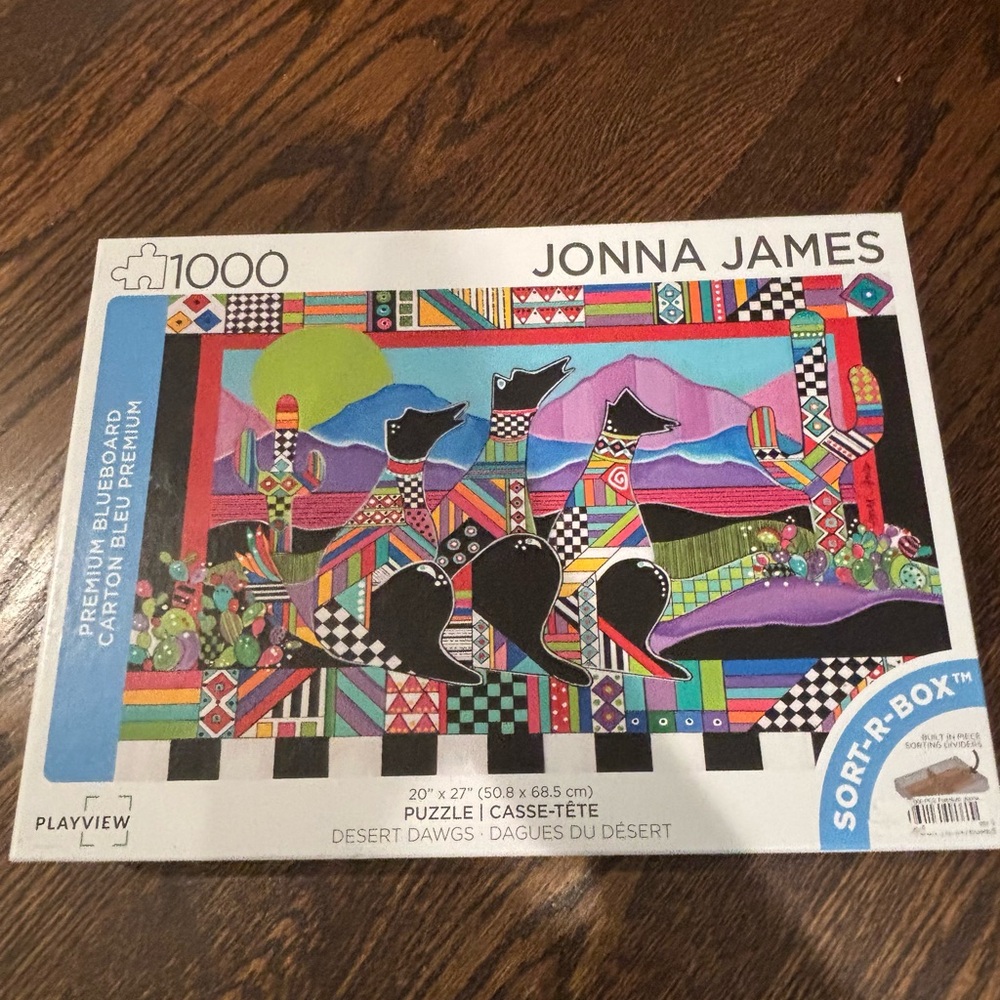 1000-Piece Puzzle - Colorful Desert Dawgs